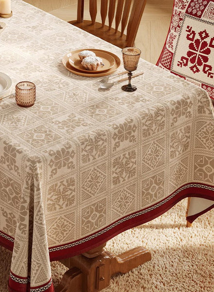 Large Table Cover for Dining Room Table, Holiday Rectangular Tablecloth for Dining Table, Modern Rectangle Tablecloth for Oval Table-artworkcanvas