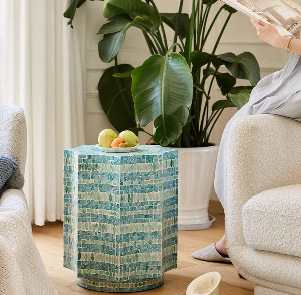 Shell Small Sofa Side Table, Contemporary Bedside Table, Bedside Small Side Table, Modern Side Table, Small End Table, Portable Casual Side Table, Creative Coffee Table, Contemporary Side Table-artworkcanvas