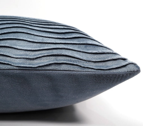 Abstract Blue Decorative Throw Pillows, Large Simple Throw Pillow for Interior Design, Geometric Contemporary Square Modern Throw Pillows for Couch-artworkcanvas