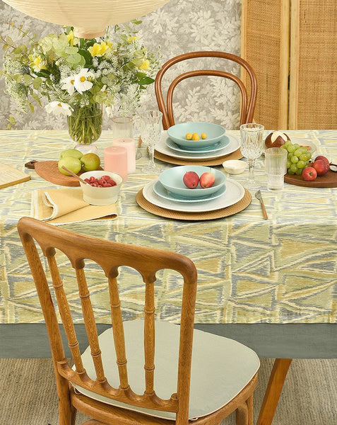 Geometric Modern Table Covers for Kitchen, Extra Large Rectangle Tablecloth for Dining Room Table, Country Farmhouse Tablecloths for Oval Table-artworkcanvas
