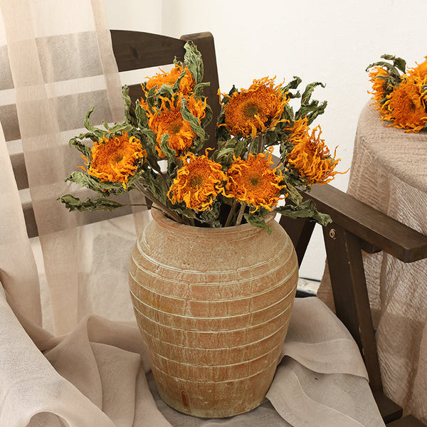 Natural Decorations, A Bunch of Sunflowers, Flower Arrangement, Handmade Artificial Flowers for Home Decor, Natural Dried Sunflower Stems-artworkcanvas