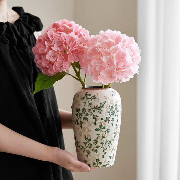 Ceramic Bouquet Vases, Porcelain Flower Vases, Rustic Flower Vases on Table, Dining Table Centerpiece, Handmade Water Holding Flower Vase-artworkcanvas