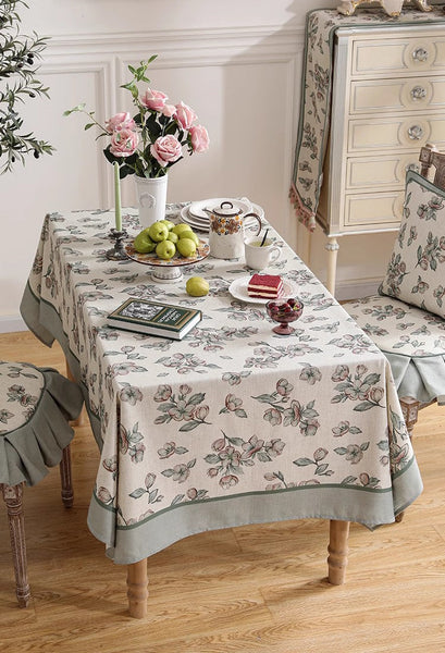 Peach Blossom Table Cover, Rectangular Tablecloth for Dining Table, Extra Large Modern Tablecloth, Square Linen Tablecloth for Coffee Table-artworkcanvas