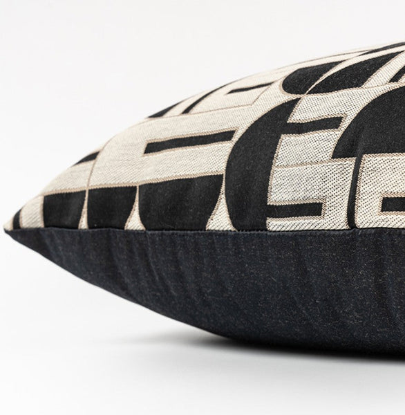 Geomeric Contemporary Pillows, Abstract Decorative Throw Pillows, Square Modern Throw Pillows for Couch, Large Simple Throw Pillow for Interior Design-artworkcanvas