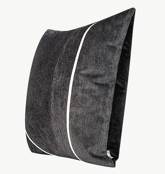 Contemporary Throw Pillow for Living Room, Modern Square Pillows, Abstract Black Throw Pillows for Couch, Simple Modern Sofa Throw Pillows-artworkcanvas