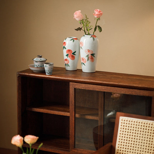 Handmade Water Holding Flower Vases, Modern Flower Vase Centerpiece on Table, Porcelain Flower Vases, Ceramic Bouquet Vases-artworkcanvas