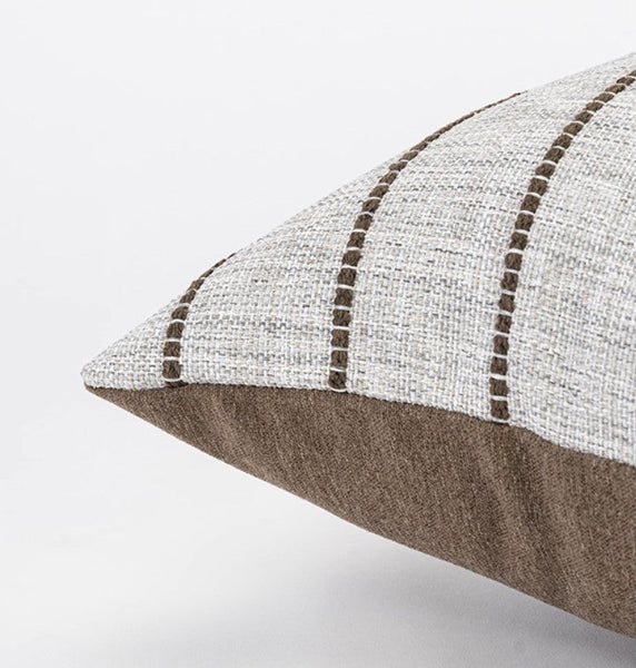 Contemporary Throw Pillow for Interior Design, Large Abstract Decorative Throw Pillows, Geometric Square Modern Throw Pillows for Couch-artworkcanvas