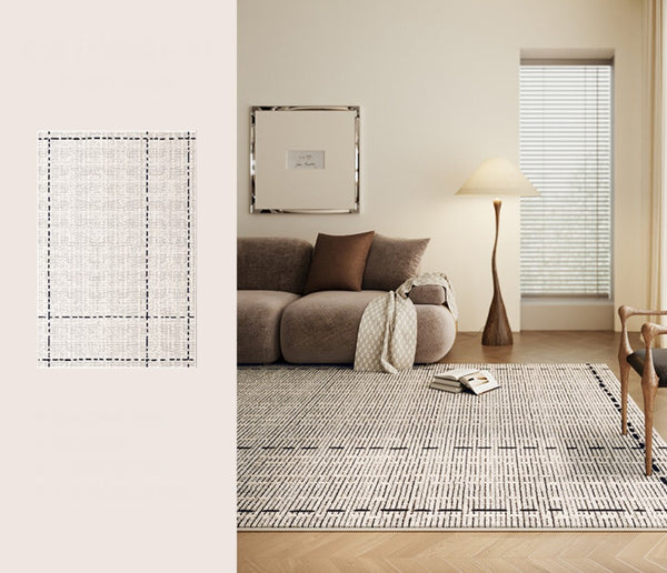 Mid Century Modern Rugs for Bedroom, Large Modern Rugs for Living Room, Contemporary Abstract Rugs under Dining Room Table-artworkcanvas