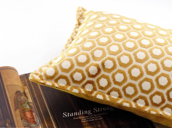 Modern Pillows for Couch, Decorative Pillow Covers, Large Modern Sofa Cushion, Yellow Decorative Throw Pillows for Living Room-artworkcanvas