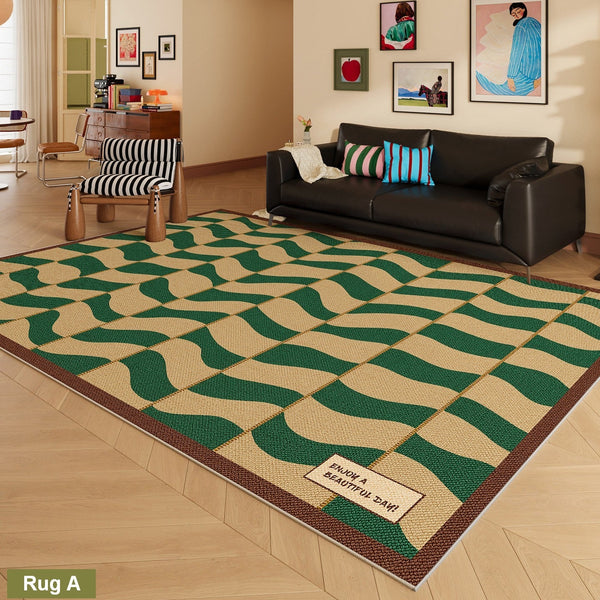 Modern Living Room Rug Ideas, Mid Century Modern Rugs, Colorful Modern Rugs for Dining Room, Geometric Contemporary Area Rugs-artworkcanvas