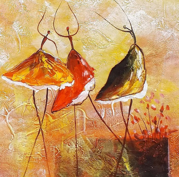 Modern Acrylic Painting, Ballet Dancer Painting, Bedroom Canvas Painting, Original Painting, Abtract Painting for Sale-artworkcanvas