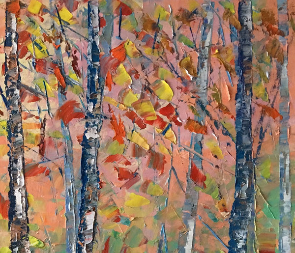 Birch Tree Painting, Landscape Painting, Original Wall Art, Canvas Art, Custom Large Oil Painting