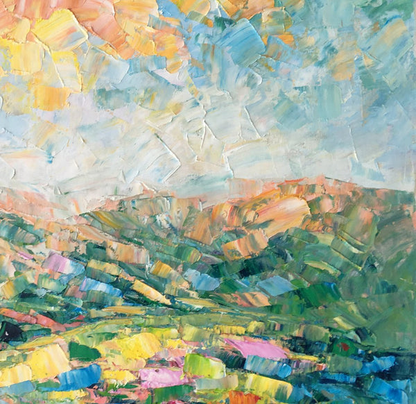 Mountain Landscape Painting, Large Wall Art Paintings, Custom Canvas Painting for Bedroom, Landscape Wall Art Paintings, Original Oil Painting
