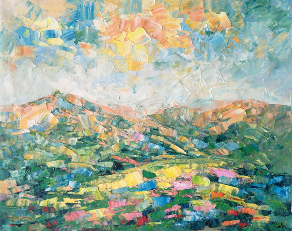 Mountain Landscape Painting, Large Wall Art Paintings, Custom Canvas Painting for Bedroom, Landscape Wall Art Paintings, Original Oil Painting