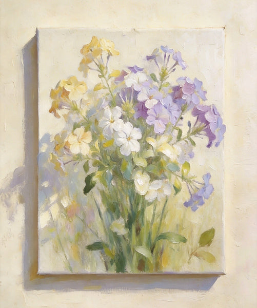 Fading Hues of Summer Blooms, Original Flower Paintings, Small Canvas Artwork, Original Still Life Paintings, Hand Painted Canvas Art-artworkcanvas