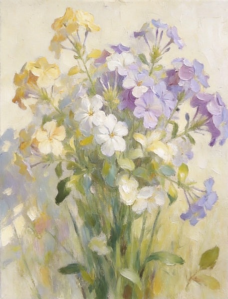 Fading Hues of Summer Blooms, Original Flower Paintings, Small Canvas Artwork, Original Still Life Paintings, Hand Painted Canvas Art-artworkcanvas
