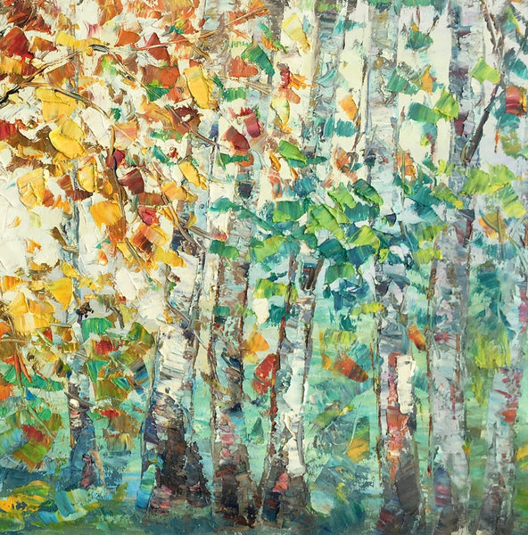 Autumn Tree Landscape Painting, Landscape Painting for Sale, Autumn Paintings, Living Room Wall Art Paintings, Custom Original Painting