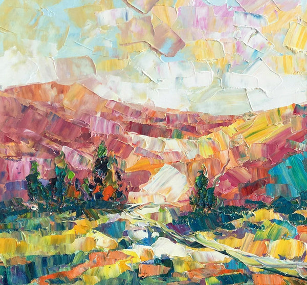 Canvas Painting, Mountain Landscape Painting, Large Canvas Art, Custom Extra Large Wall Art