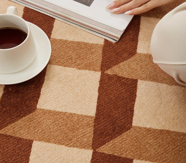 Modern Rugs under Chairs, Bedroom Modern Round Rugs, Dining Room Contemporary Round Rugs, Circular Modern Rug Ideas for Living Room-artworkcanvas