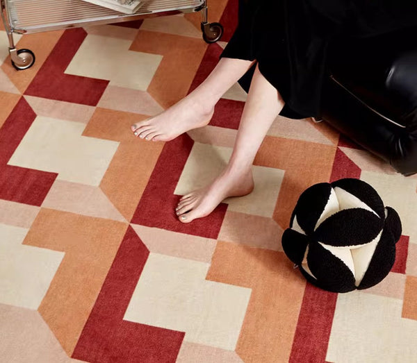 Modern Rugs for Dining Room, Large Modern Rugs for Living Room, Mid Century Modern Rugs for Bedroom, Abstract Geometric Modern Rugs-artworkcanvas