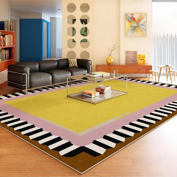 Modern Rugs under Coffee Table, Mid Century Contemporary Modern Rugs, Colorful Modern Rugs for Living Room, Dining Room Geometric Modern Rugs-artworkcanvas