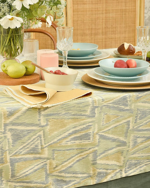 Geometric Modern Table Covers for Kitchen, Extra Large Rectangle Tablecloth for Dining Room Table, Country Farmhouse Tablecloths for Oval Table-artworkcanvas