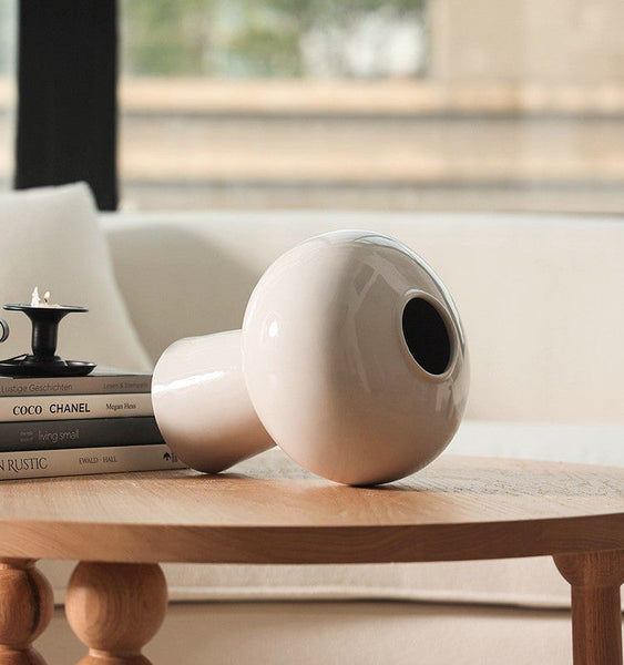 Porcelain Vases for Modern Home Decor, Handmade Modern Flower Vase, Contemporary Vases on Dining Table, Centerpiece Ceramic Bouquet Vases-artworkcanvas