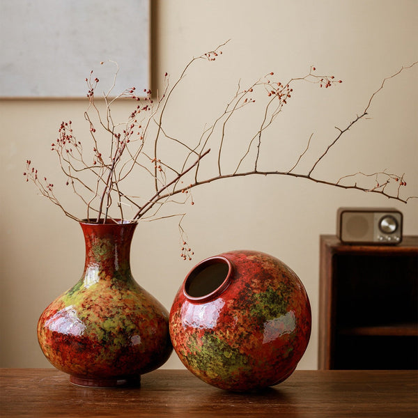 Handmade Water Holding Flower Vases, Large Pottery Flower Vases, Modern Bouquet Flower Vases, Centerpiece on Dining Table, Flower Vase on Table-artworkcanvas