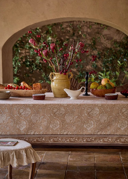 Dining Room Flower Table Cloths, Farmhouse Table Cloth, Extra Large Rectangular Table Covers for Kitchen, Square Tablecloth for Round Table-artworkcanvas