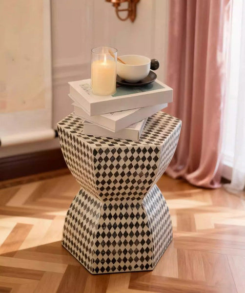Modern Side Table, Bedside Small Side Table, Contemporary Bedside Table, Small End Table, Shell Small Sofa Side Table, Portable Casual Side Table, Creative Coffee Table, Contemporary Side Table-artworkcanvas
