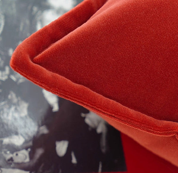 Decorative Pillow Covers, Large Modern Sofa Cushion, Modern Pillows for Couch, Red Decorative Throw Pillows for Living Room-artworkcanvas