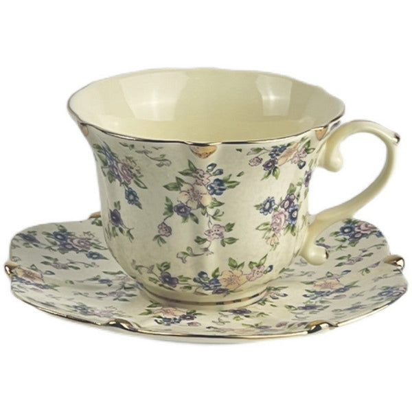 British Traditional Afternoon Tea Cup and Saucer in Gift Box, 7.8 oz Porcelain Tea Cup Saucer Set, Unique Tea Cup and Saucers, Royal Ceramic Cups, Elegant Vintage Ceramic Coffee Cups-artworkcanvas