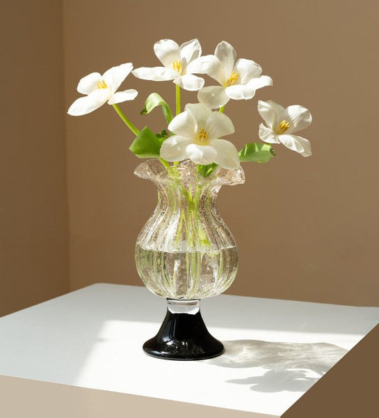 Contemporary Glass Vases, Mid Century Vases for Flowers, Handmade Modern Vases for Living Room, Unique Decorative Glass Vase, Centerpiece Vases on Table-artworkcanvas