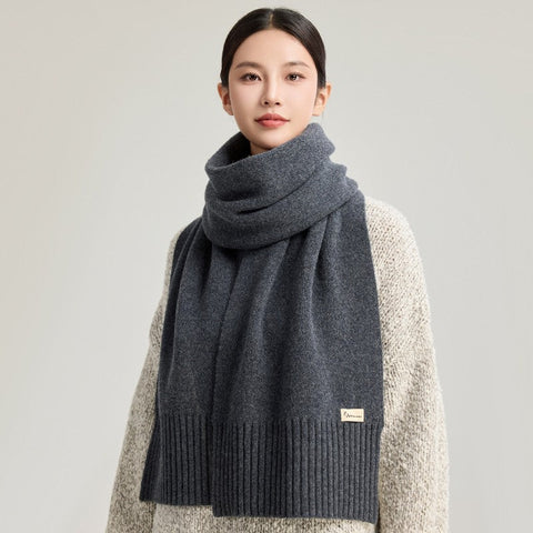 Casual Scarf for Women, Cold Weather Scarf, Fashion Designer Scarf, Red Winter Scarf, Modern Wool Scarf for Women, Soft Cashmere Scarf for Women-artworkcanvas