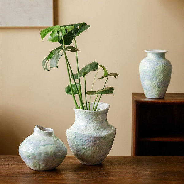 Modern Porcelain Flower Vases, Handmade Water Holding Flower Vases, Centerpiece on Dining Table, Ceramic Bouquet Vases, Flower Vases on Table-artworkcanvas