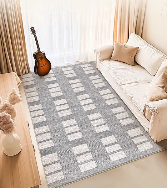 Modern Floor Rugs for Bedroom, Dining Room Floor Rug, Large Gray Floor Rugs for Living Room, Extra Large Geometric Modern Rugs for Office-artworkcanvas