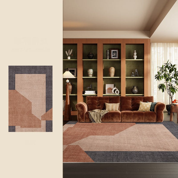 Mid Century Contemporary Modern Rugs, Abstract Modern Rugs for Living Room, Contemporary Geometric Carpets, Oversized Modern Rugs under Dining Room Table-artworkcanvas