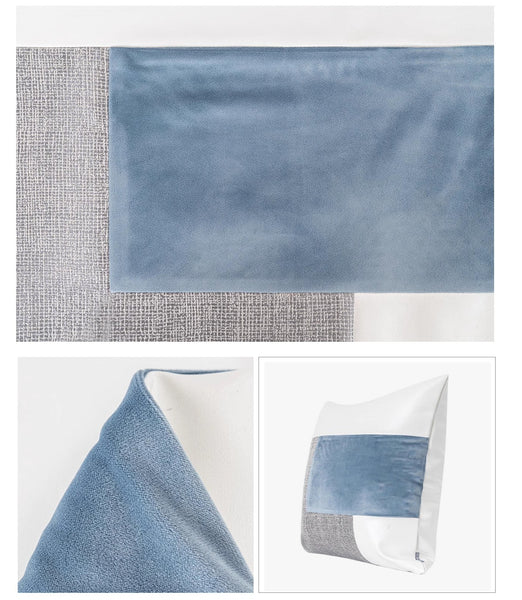 Sky Blue Abstract Contemporary Throw Pillow for Living Room, Modern Sofa Throw Pillows, Large Decorative Throw Pillows for Couch-artworkcanvas