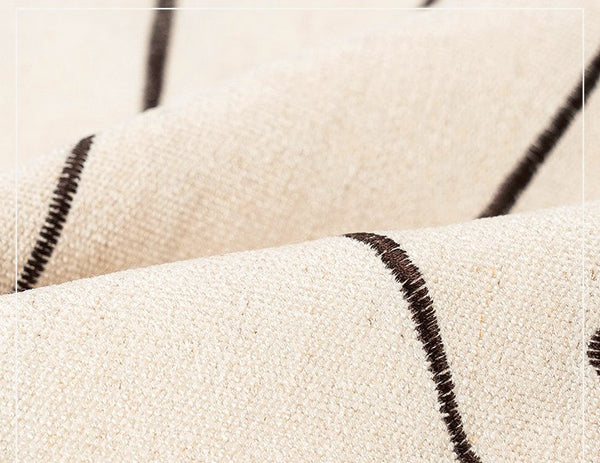 Geometric Square Modern Throw Pillows for Couch, Beige Decorative Throw Pillows, Large Contemporary Throw Pillow for Interior Design-artworkcanvas