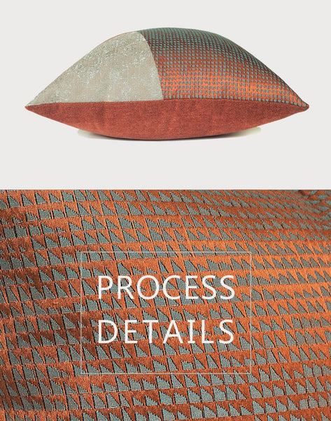 Large Modern Throw Pillows for Couch, Decorative Throw Pillow for Couch, Red Modern Sofa Pillows, Throw Pillows for Modern Living Room-artworkcanvas