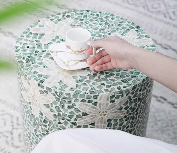 Modern Small Sofa Side Table, Unique Small End Table, Creative Coffee Table, Contemporary Round Side Table, Portable Casual Side Table-artworkcanvas