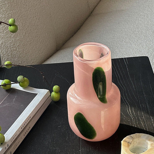 Handmade Glass Bud Vases, Flower Vases on Table, Vintage Small Glass Flower Vases, Water Holding Flower Vases-artworkcanvas