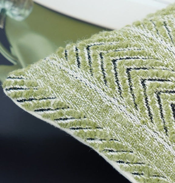 Morocco Green White Modern Sofa Pillows, Large Square Modern Throw Pillows for Couch, Large Decorative Throw Pillows, Simple Throw Pillow for Interior Design-artworkcanvas