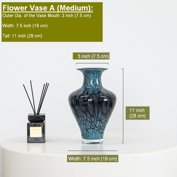 Handmade Liuli Vases, Centerpiece Vases on Table, Colored Glaze Vase for Modern Home Decor, Glass Bud Vases, Bouquet Flower Vase-artworkcanvas