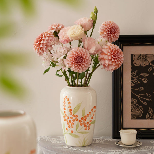 Dining Table Centerpiece, Ceramic Bouquet Vases, Porcelain Flower Vases, Large Flower Vases on Table, Handmade Water Holding Flower Vase-artworkcanvas
