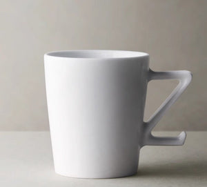 Modern Handmade Pottery Coffee Cup, Creative White Ceramic Coffee Mugs, Large Unique Tea Cup, Large Capacity Coffee Cups-artworkcanvas
