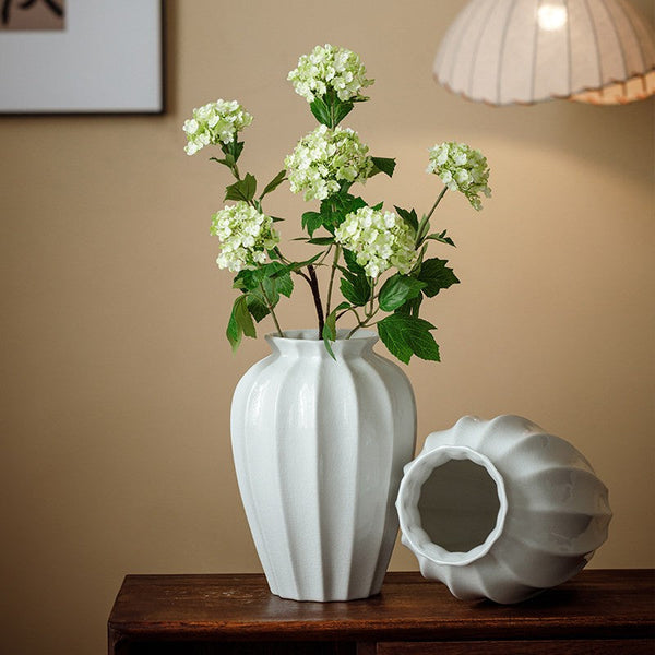 Centerpiece Ceramic Bud Vases, Porcelain Flower Vases, Large Flower Vases on Table, Handmade Water Holding Flower Vase-artworkcanvas