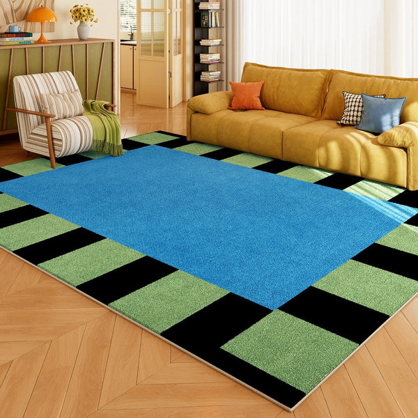 Mid Century Contemporary Rugs, Geometric Modern Rugs, Modern Living Room Rug Ideas, Colorful Area Rugs for Dining Room-artworkcanvas