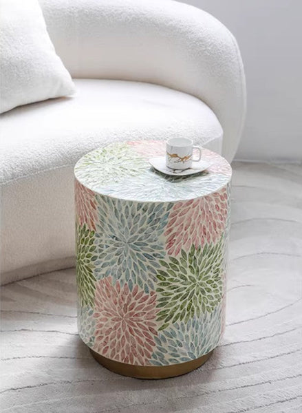 Unique Small End Table, Contemporary Small Sofa Side Table, Portable Casual Side Table, Creative Coffee Table, Shell Small Side Table-artworkcanvas