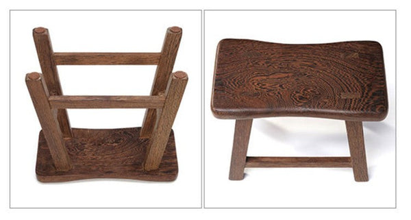Wenge Wood Stool, Children's Wooden Stool, Shoe-changing Stool, Solid Wood low Stool, Sofa Stool, Dining Table Stool-artworkcanvas